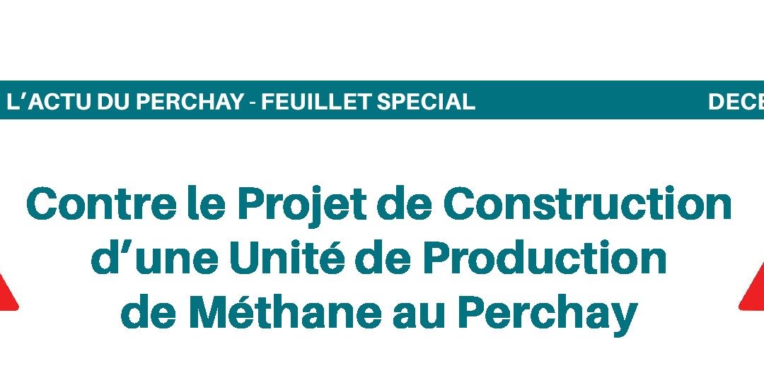 La commune du Perchay se mobilise contre le projet de construction d’une unité de production de Méthane