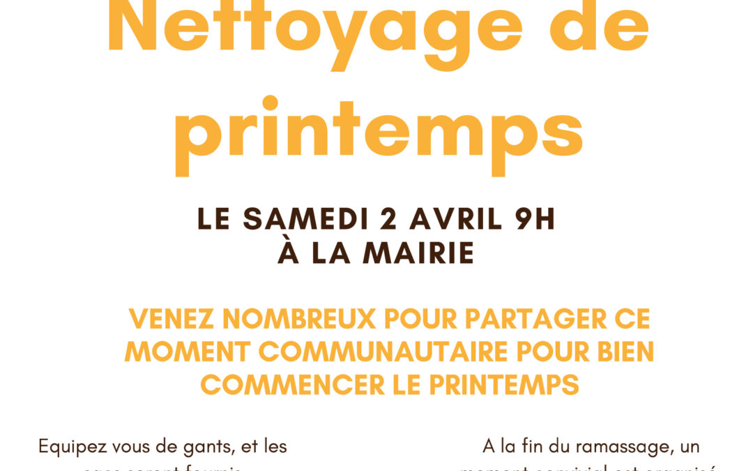 Nettoyage de Printemps