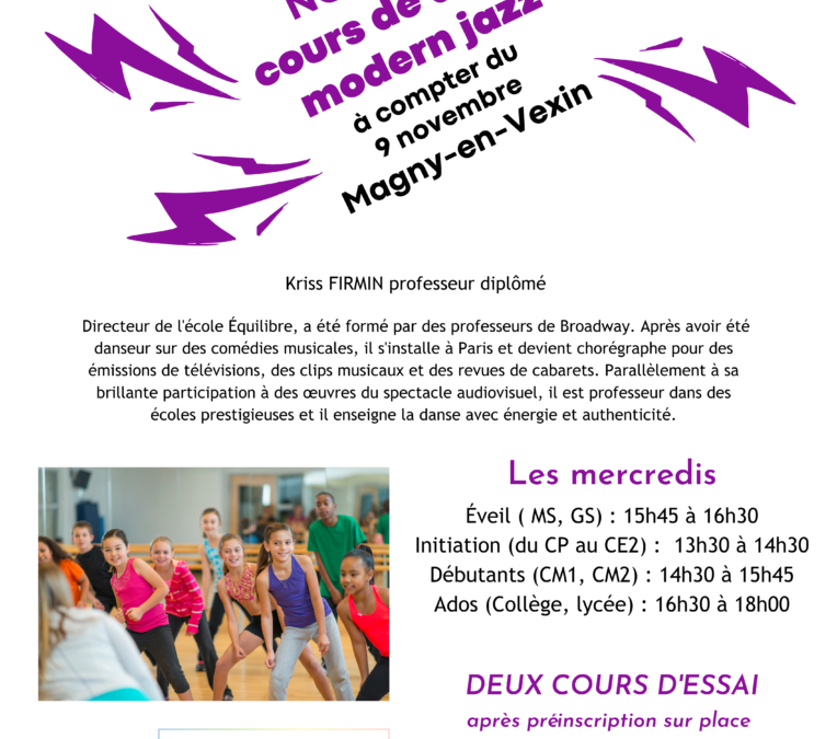 ouverture de classes danse Conservatoire du Vexin