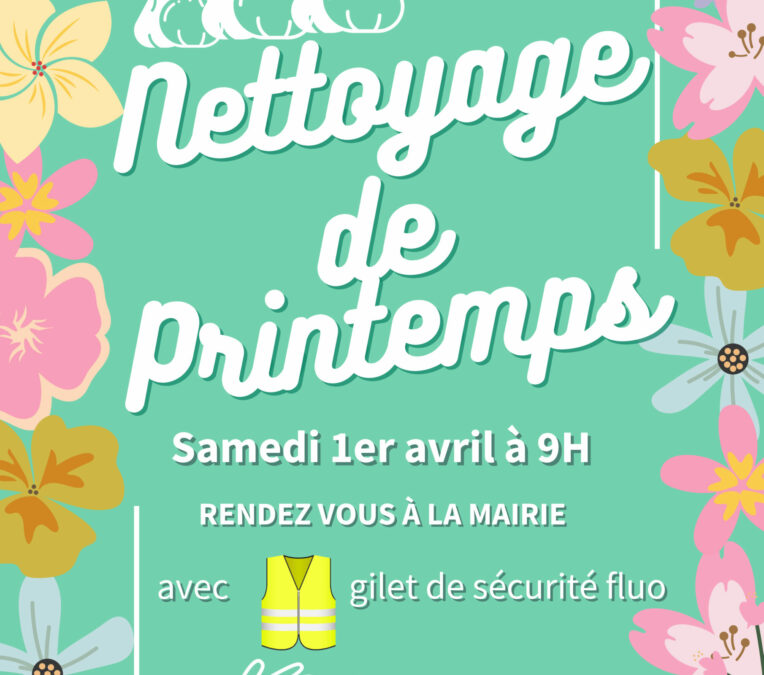 Opération Nettoyage de Printemps !