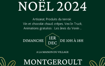 Marché de noël de MONTGEROULT le 1er décembre prochain