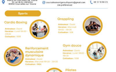 Courcelles Montgeroult Sport, activités saison 2025-2026