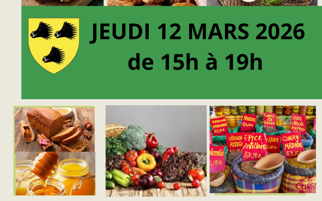 Réouverture du Marché de la Vallée le jeudi 12 mars de 15 h à 19 h, place de la Mairie