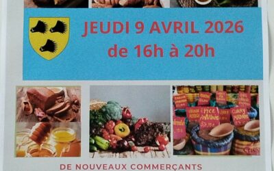 Marché de la vallée jeudi 9 avril à 16 h
